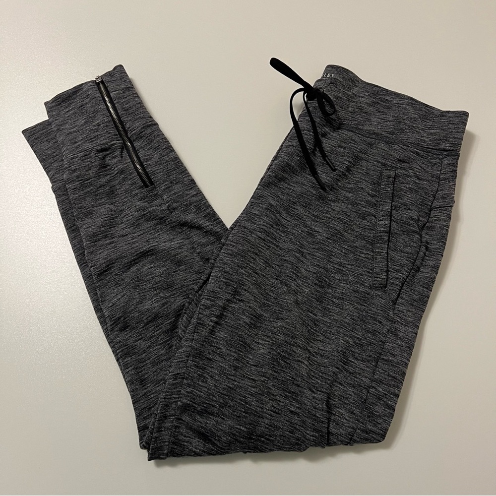 Athleta Charcoal Joggers with Zipper Detail